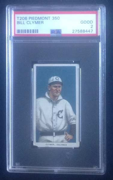 T-206 Bill Clymer Piedmont 350 PSA 2