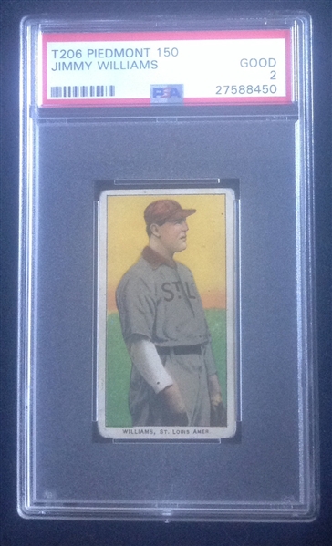 T-206 Jimmy Williams Piedmont 150 PSA 2