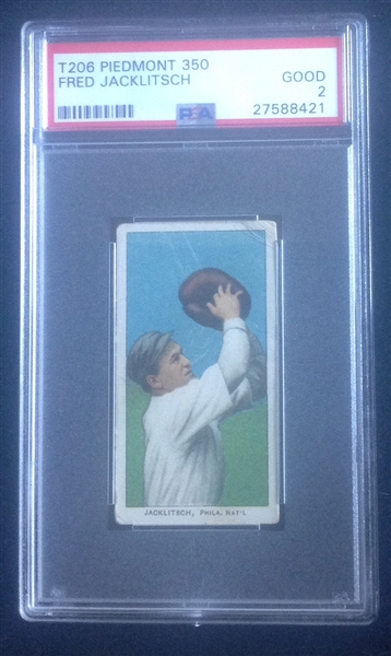 T-206 Fred Jacklitsch Piedmont 350 PSA 2