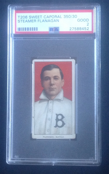 T-206 Steamer Flanagan Sweet Caporal PSA 2