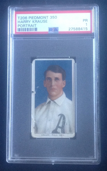 T-206 Harry Krause Portrait Piedmont 350 PSA 1