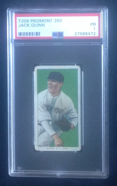 T-206 Jack Quinn Piedmont 350 PSA 1