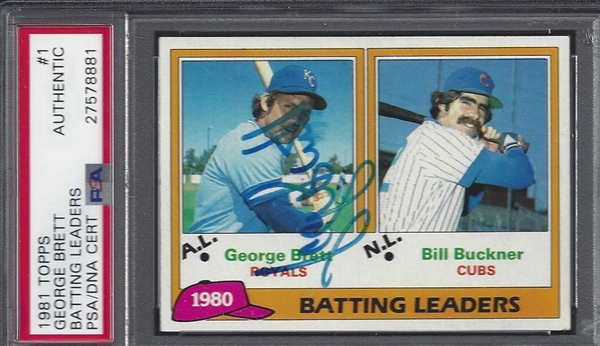 1981 George Brett Signed Topps Card PSA