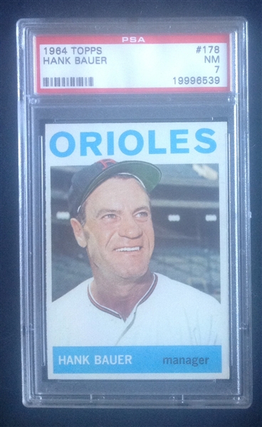 1964 Topps Hank Bauer PSA 7