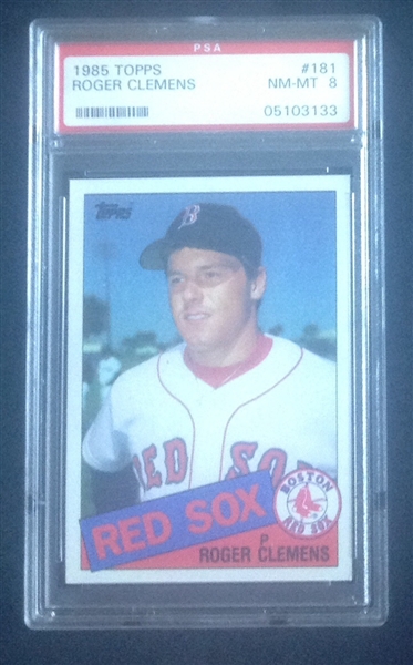 1985 Topps Roger Clemens PSA 8