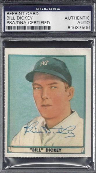 Bill Dickey Signed PSA Card