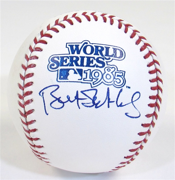 Bret Saberhagen Signed 1985 WS Ball & Card