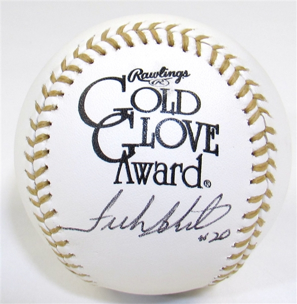 Frank White Gold Glove Signed Ball PSA