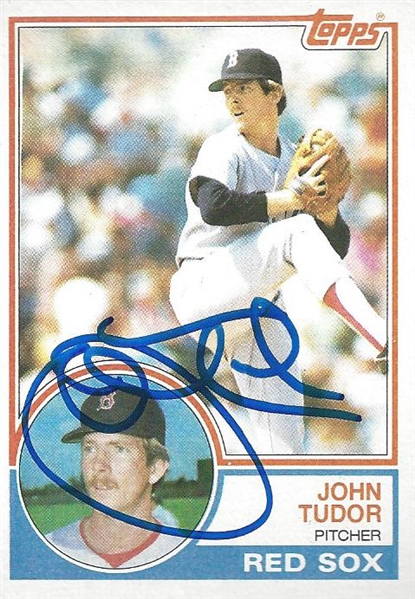 Lot Detail - John Tudor 1985 WS Signed Ball & Card