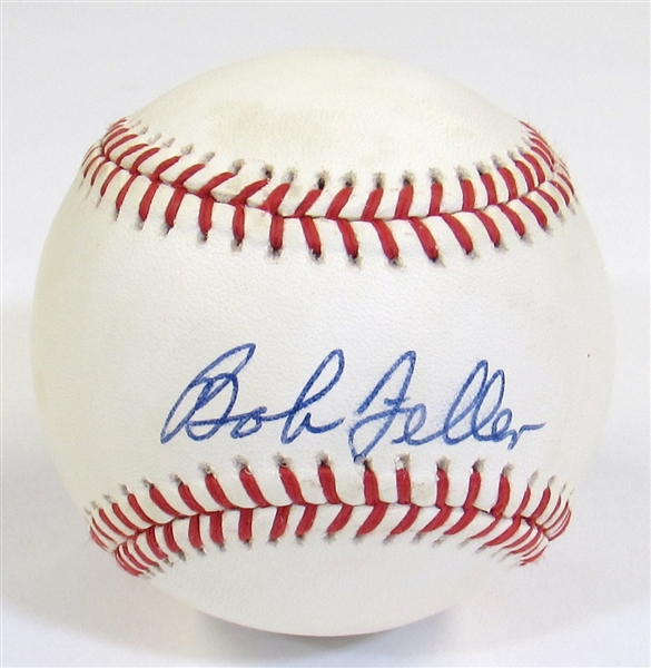 Bob Feller Signed PSA Bobby Brown Ball