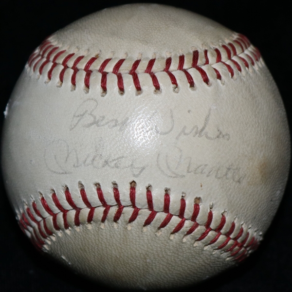 Mickey Mantle Signed Ball