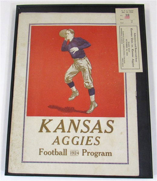 1924 K-State Vs. KU Program & Full Ticket