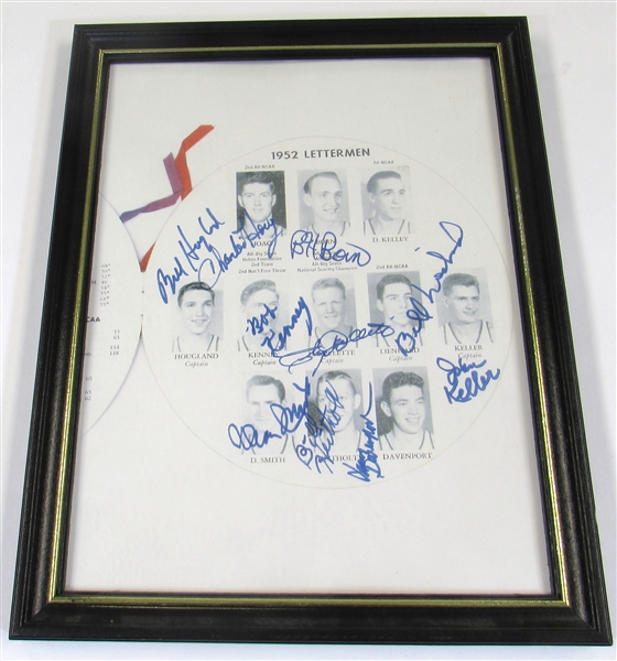 1952 KU Basketball Team Signed Picture (D.Smith, Lovellette, Born, Etc,)