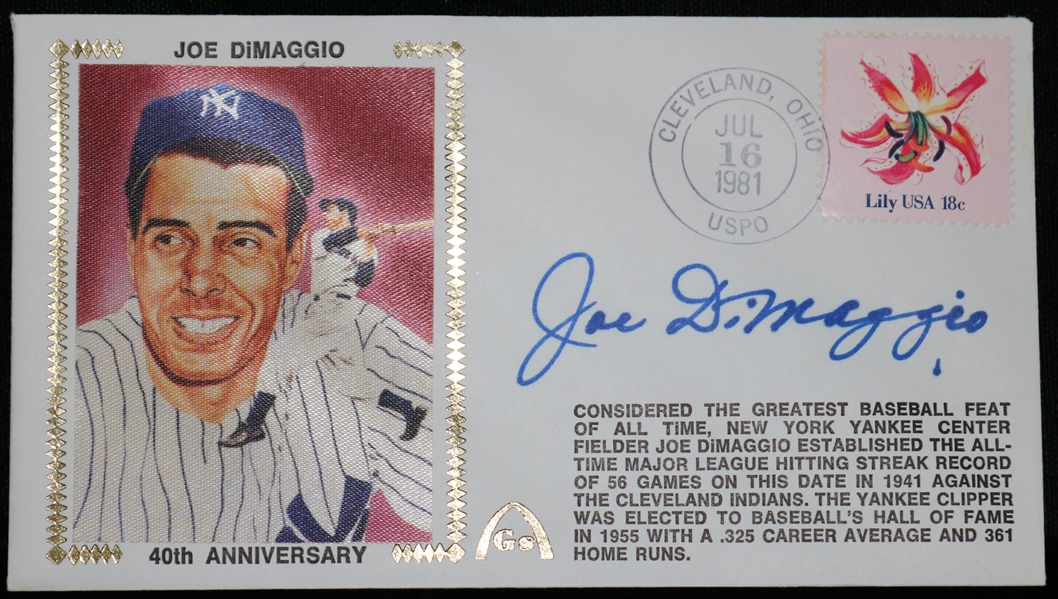 Joe DiMaggio Signed Cache PSA AC01920