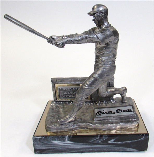 Mickey Mantle Signed Pewter Statue #234/240