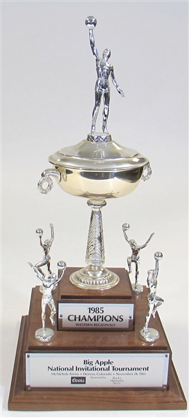 1985 NIT Western Regionals Champions KU Basketball Trophy