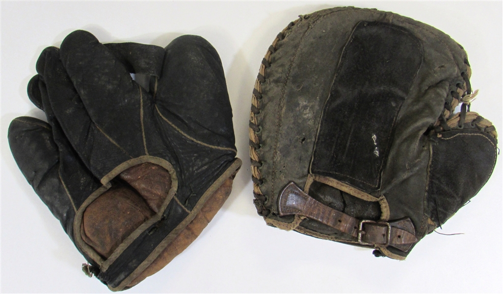 Lot Of 2-Vintage Baseball Gloves