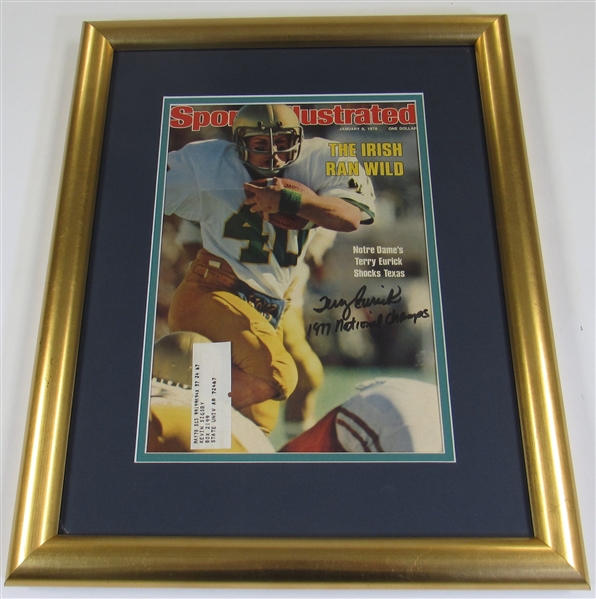 Terry Eurick Signed Framed Sports Illustrated