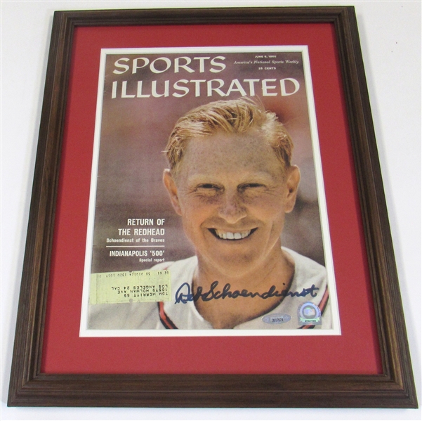 Red Schoedienst Signed Framed Sports Illustrated