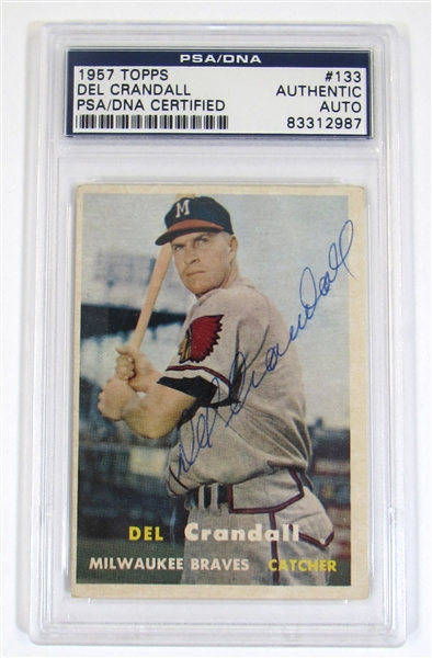 1957 Topps Del Candall Signed Card