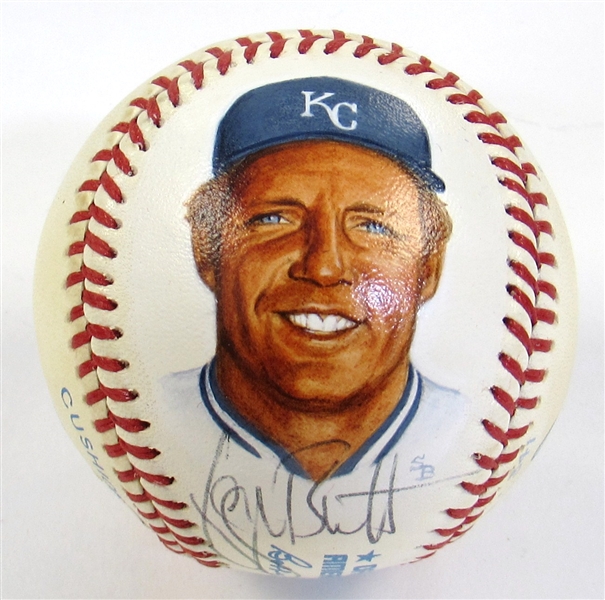 George Brett Signed Portrait Ball