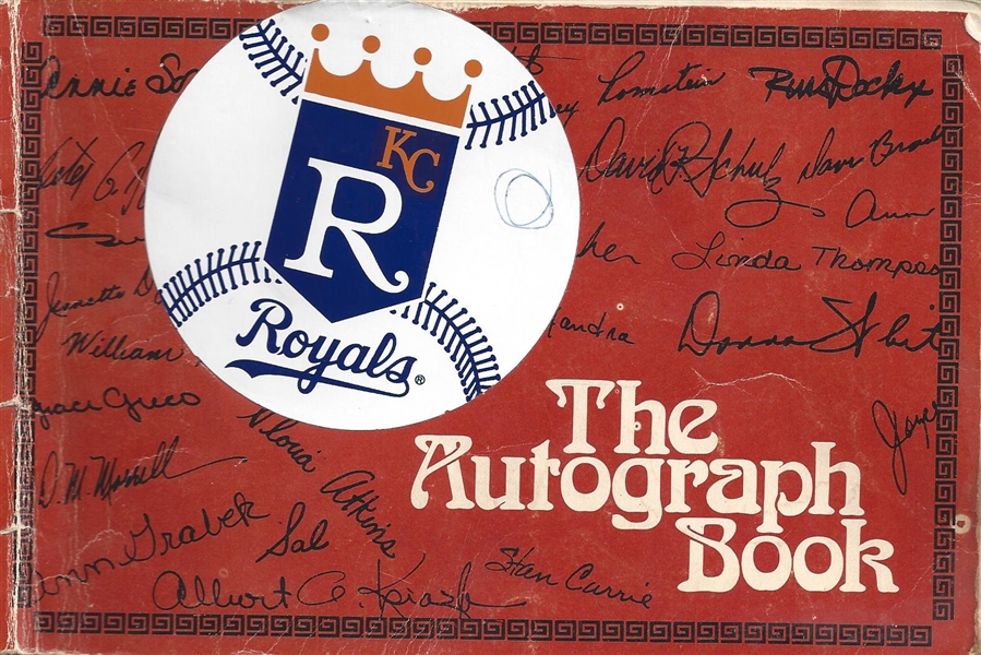 Kansas City Royals Autograph Book (Brett, White, Quisenberry, ETC)
