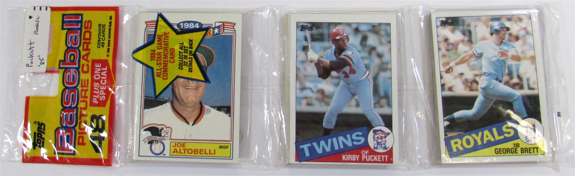 1985 Topps Rack Pack Kirby Puckett Showing