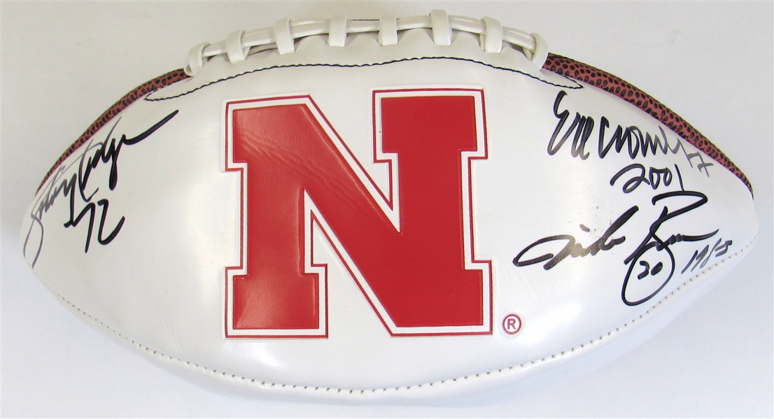 Nebraska Heisman Winners Signed Football (Rodgers, Rozier, & Crouch)