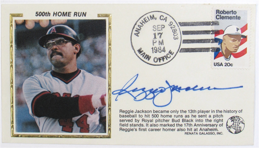 Reggie Jackson Signed 500th HR Cache