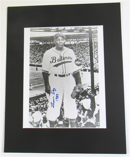 Leon Day Signed and Matted Photo