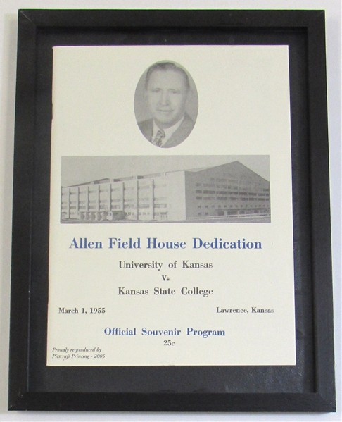 Allen Fieldhouse Repro Dedication Program