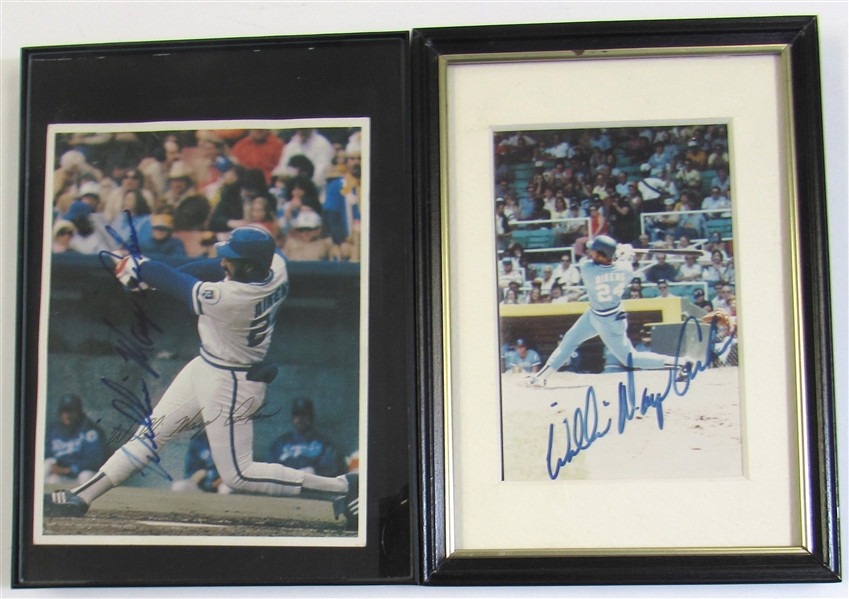 Lot Of 2- Signed Willie Aikens Photos