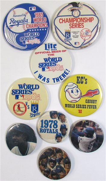 Lot of 10 KC Royals Related Pins