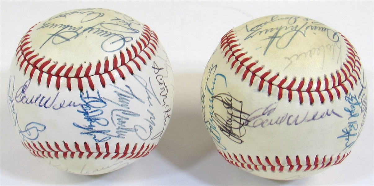 Lot Of 2-1980 Baltimore Orioles Team Signed Baseballs