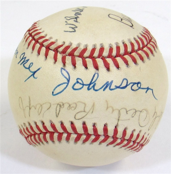 Negro League Signed Ball (Leonard, Radcliffe, Johnson, & Fields)