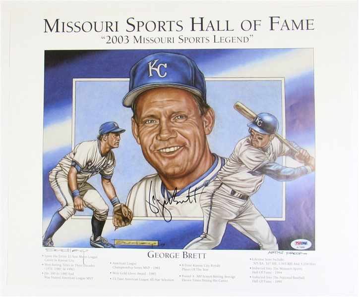 Vintage 1980's George Brett Signed Game Model Kansas City Royals