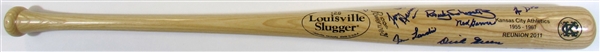 2011 Kansas City Athletics Team Signed Reunion Bat