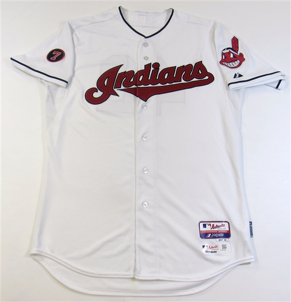  Game Used Jackie Robinson 42 jersey, Cleveland Indians, Trevor Bauer.