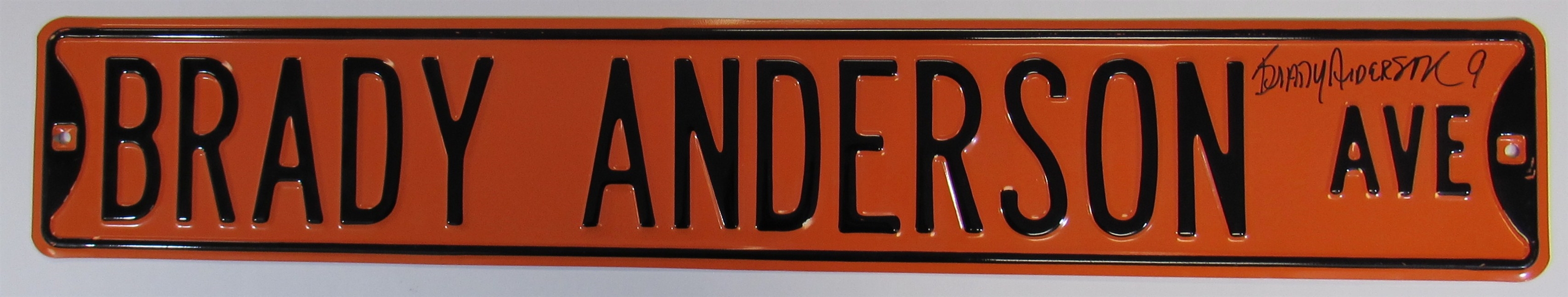 Brady Anderson Signed Street Sign