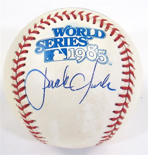 1985 WS Game Used signed Jack Clark Baseball - PSA