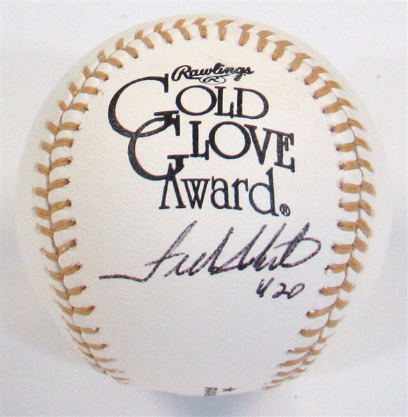 Frank White GG Signed Baseball - PSA