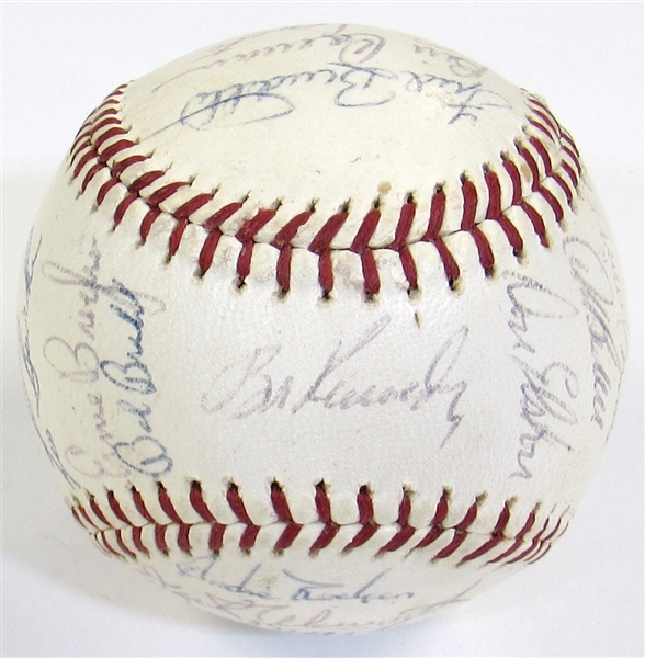 1964 Team Signed Chicago Cubs Baseball - Banks - Santo Williams