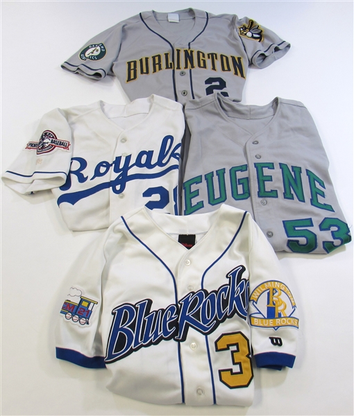 Kansas City Royals Lot of 4 Minor League Jerseys.