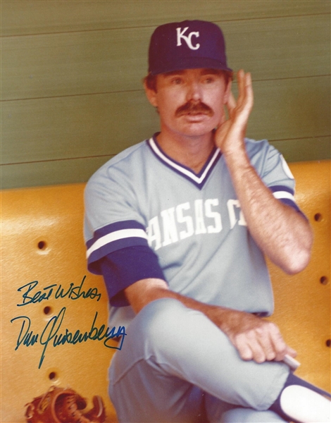 Dan Quisenberry & Jon Tudor Signed 8x10 Photos.