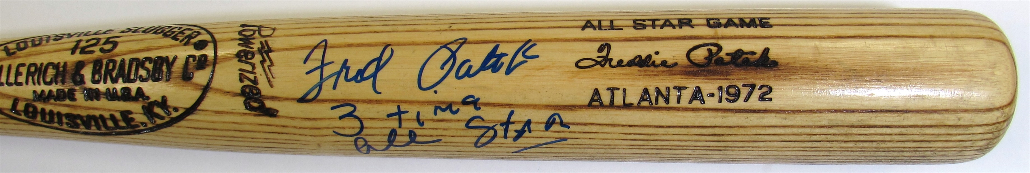 Freddie Patek Signed 1972 All-Star Game Bat.