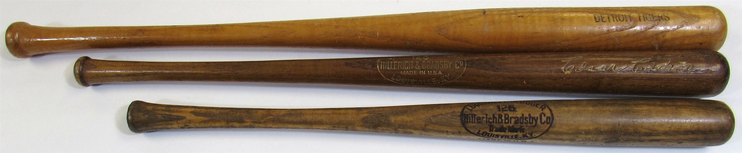 Vintage Mini Bats Lot of 3 Detroit Tigers, Cesar Cedeno, Louisville Slugger