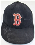 Bret Saberhagen Game Used Signed Boston Red Sox Cap