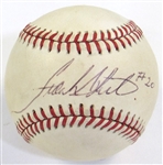 1985 Game Used WS Baseball Signed by Frank White