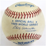 1985 Game Used WS Baseball Signed by Frank White