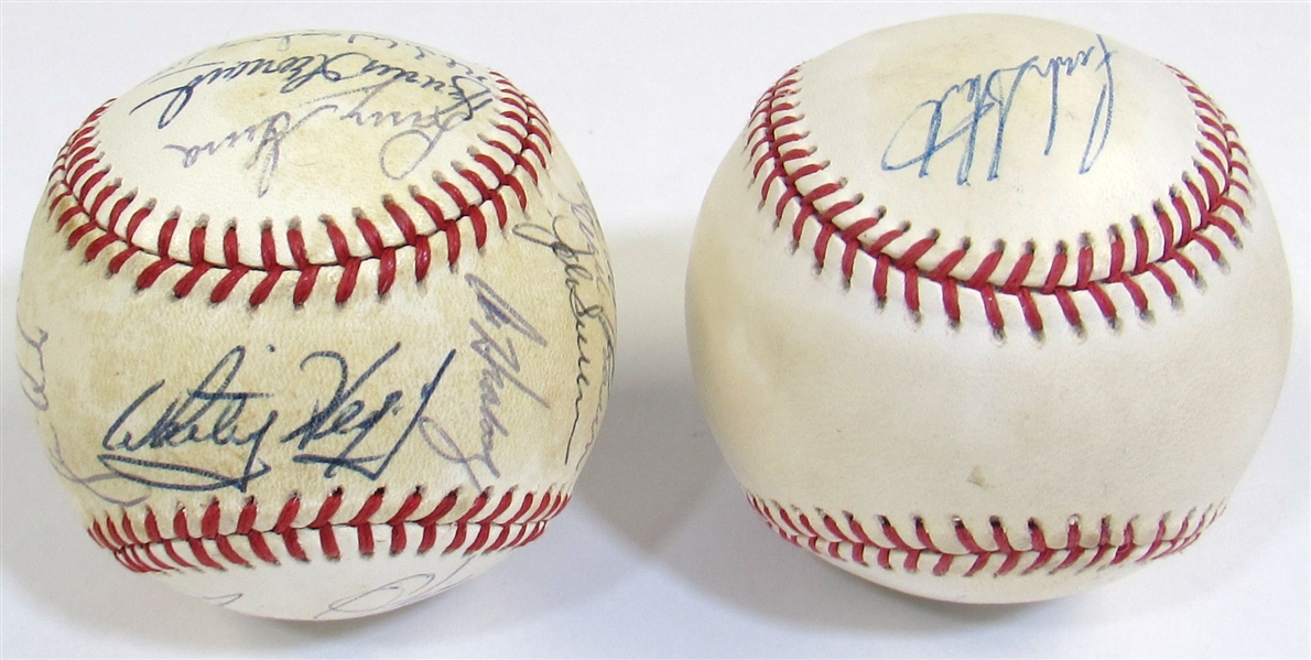 Lot Of 2- 1978 KC Royals & KC Royals Stars Signed Balls